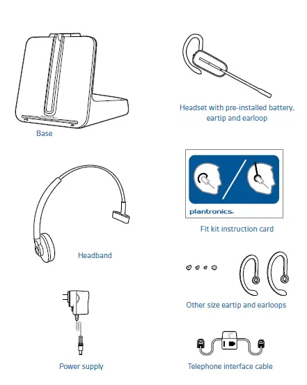 Plantronics-CS540-Wireless-DECT-Headset-(Poly) - Single Ear-fig-1