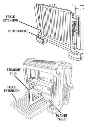 CUTECH 40200H CT 13 Inch Spiral Cutterhead Planer - ADJUSTMENTS