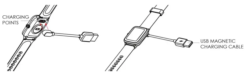 Sami WEARABLE WS 2365 Smart Watch - CHARGING