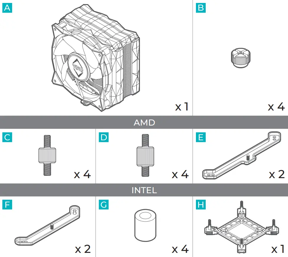 Iceberg Thermal IceSLEET G4 CPU Air Cooler - Box Content