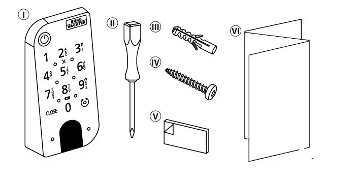 BURG WACHTER SECUENTRY ENTRY 7711 Keypad PIN 1