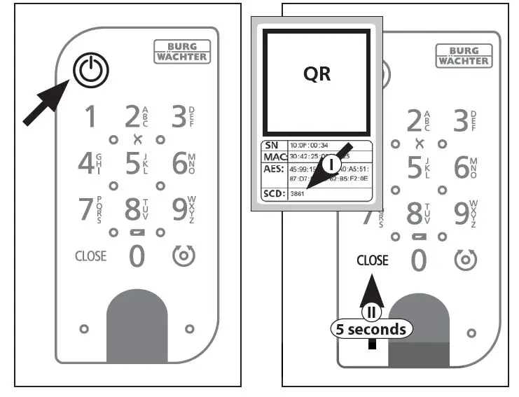 BURG WACHTER SECUENTRY ENTRY 7711 Keypad PIN 24