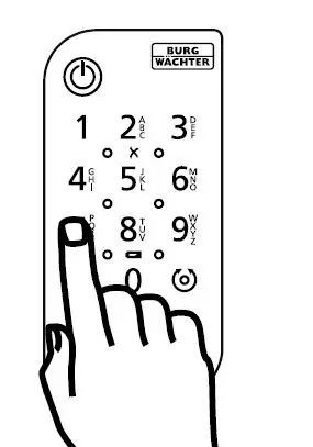 BURG WACHTER SECUENTRY ENTRY 7711 Keypad PIN 32