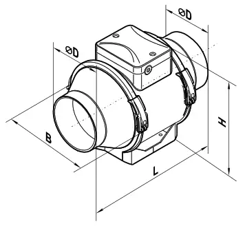 VENTS TT 100 Centrifugal Inline Fan - BRIEF DESCRIPTION