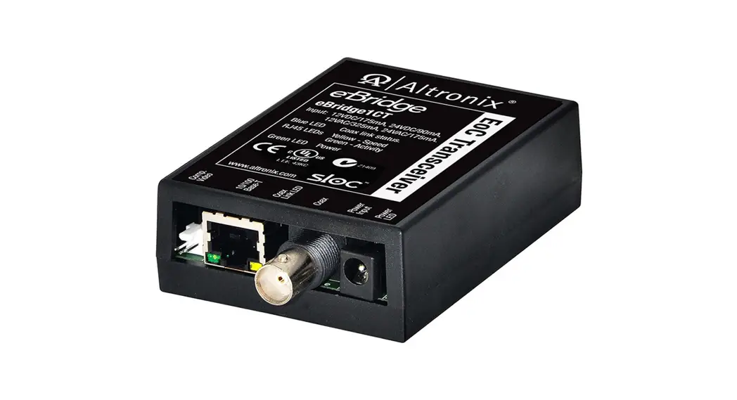 Altronix Ebridge1ct Ip Over Coax Transceiver Installation Guide