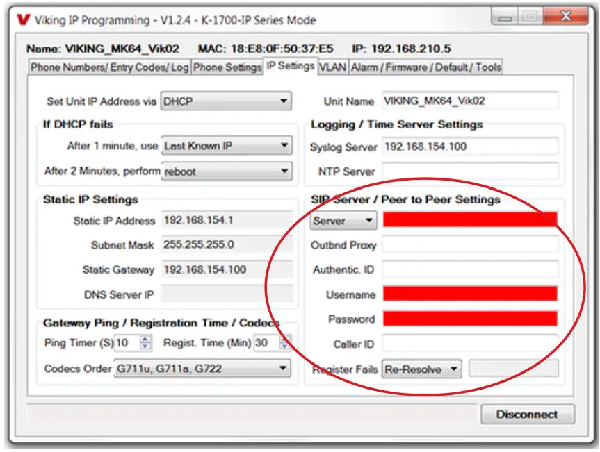 VIKING ELECTRONICS K-1700-IP Bronze VoIP Entry Phone with Keypad - fig 7