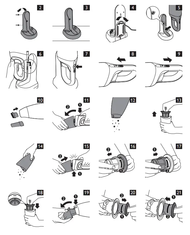 PHILIPS FC6144 Handheld Vacuum Cleaner - fig 12
