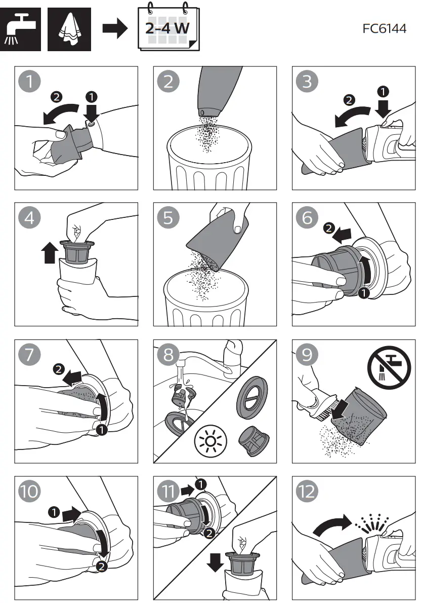 PHILIPS FC6144 Handheld Vacuum Cleaner - fig 5