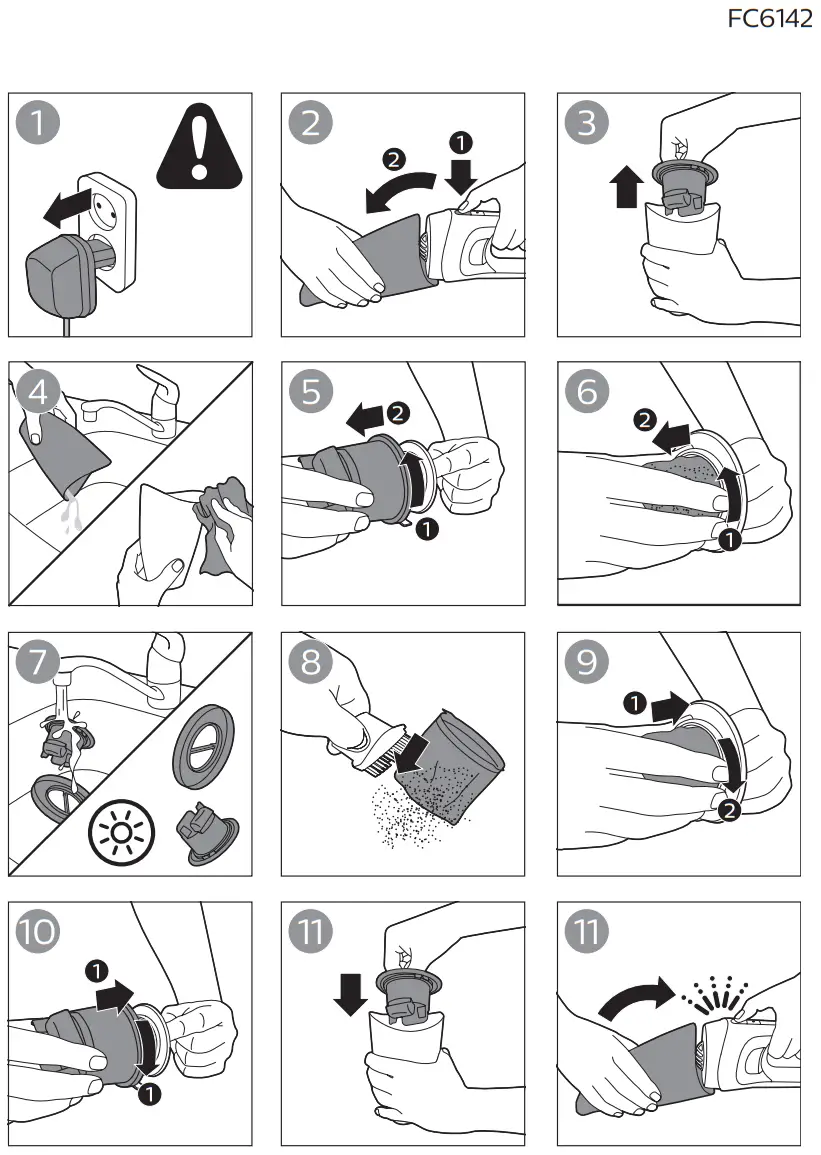 PHILIPS FC6144 Handheld Vacuum Cleaner - fig 6