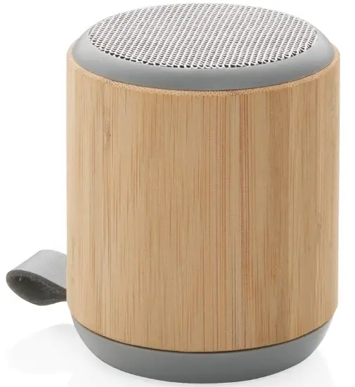 XDCOLLECTION P329.37X Bamboo and fabric 3W wireless speaker brown 1
