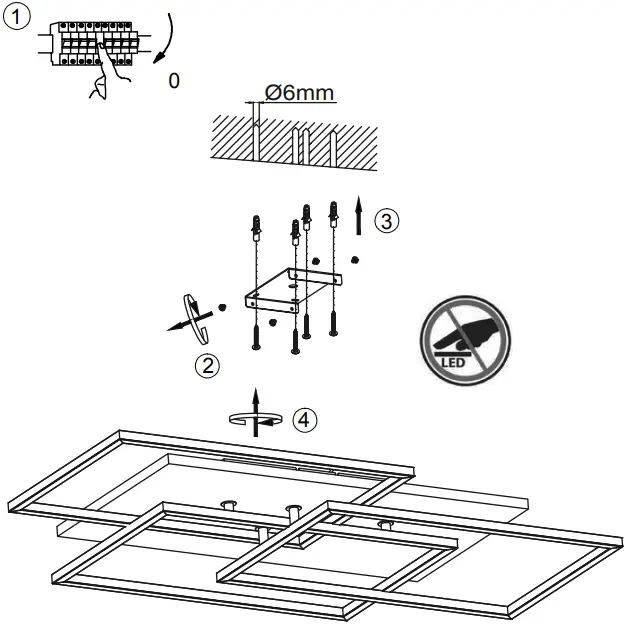 Paul Neuhaus Palma LED ceiling lamp CCT frame 02