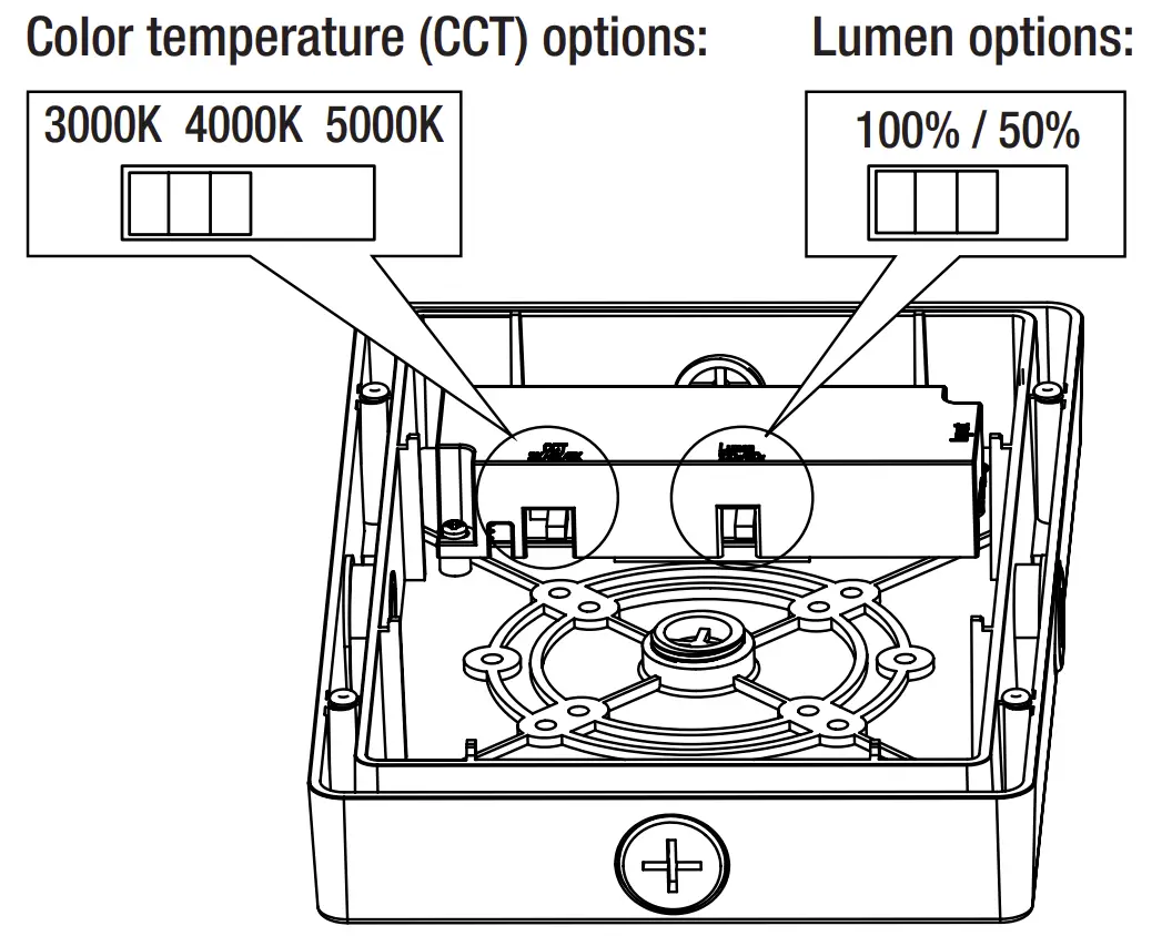 504091120 9 Inch Rectangular Marine Bulkhead with Color Preference Installation illustration