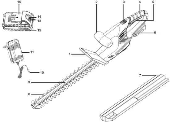 SUN JOE 24V-HT18-LTE Cordless Hedge Trimmer 06