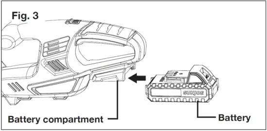 SUN JOE 24V-HT18-LTE Cordless Hedge Trimmer 11