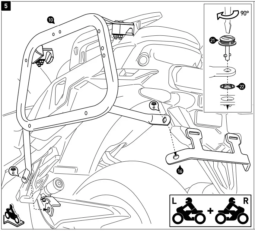 SW MOTECH KFT 01 548 20000 B Lock EVO Side Carrier - Figure 6