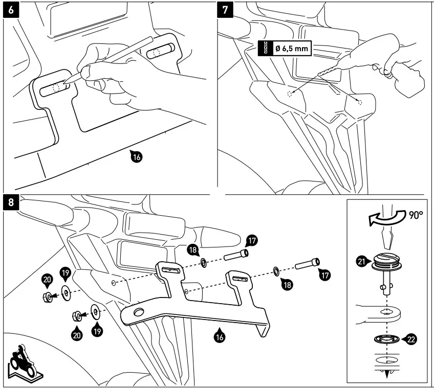 SW MOTECH KFT 01 548 20000 B Lock EVO Side Carrier - Figure 7