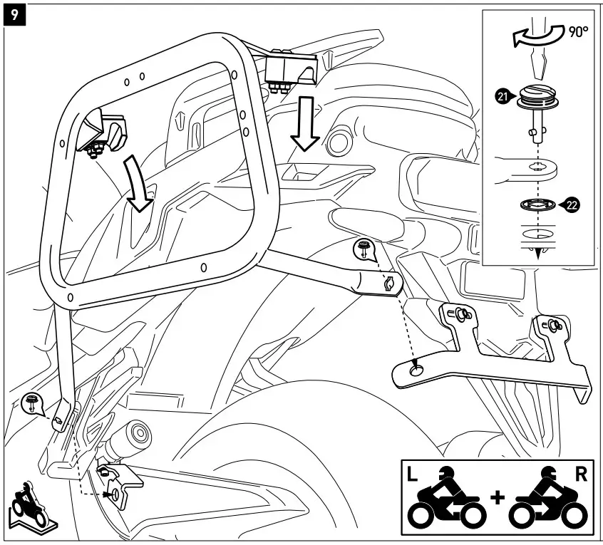 SW MOTECH KFT 01 548 20000 B Lock EVO Side Carrier - Figure 8