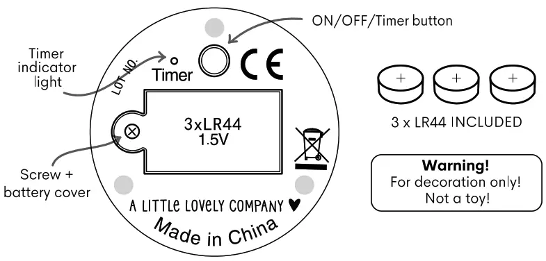 a LiTTLE LOVELY company LLDOWH51 Owl Children's Room Lamp - 1