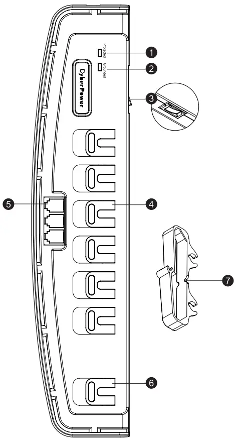 CSP706T 7 Outlet Surge Protector Features
