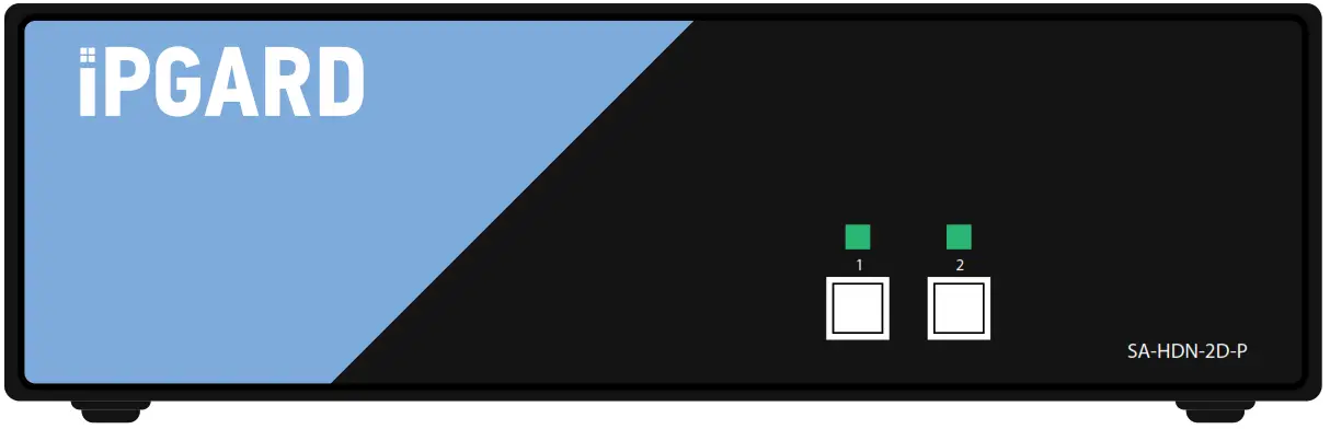 IPGARD SA HDN 2D P 2 Port DP HDMI to HDMI Secure KVM Switch