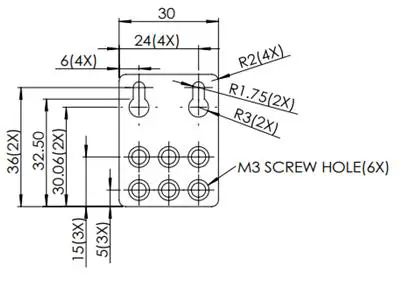 FIG 15 Wall Mounting Bracket Dimensions