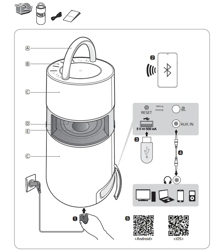 LG Omnidirectional Portable Speaker