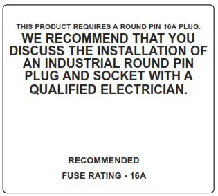 SEALEY EH3001 Industrial Fan Heater - SAFETY 1