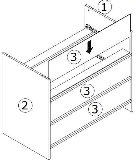 FUFU GAGA LJY-KF200067-02 3-Drawer Dresser White 3-Drawer Accent Chest-fig15