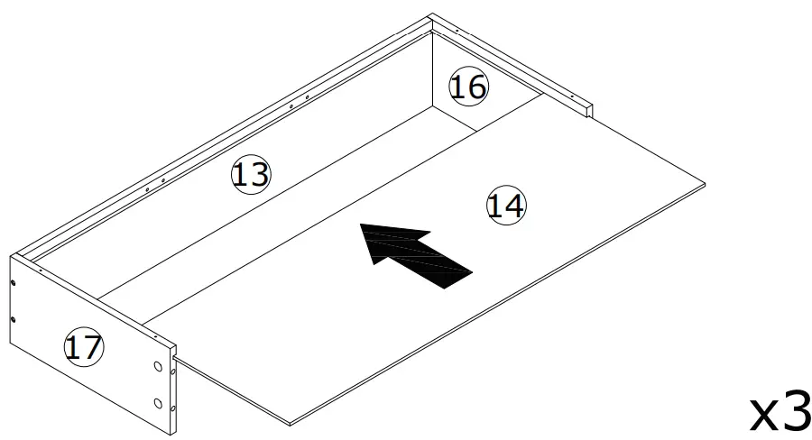 FUFU GAGA LJY-KF200067-02 3-Drawer Dresser White 3-Drawer Accent Chest-fig19