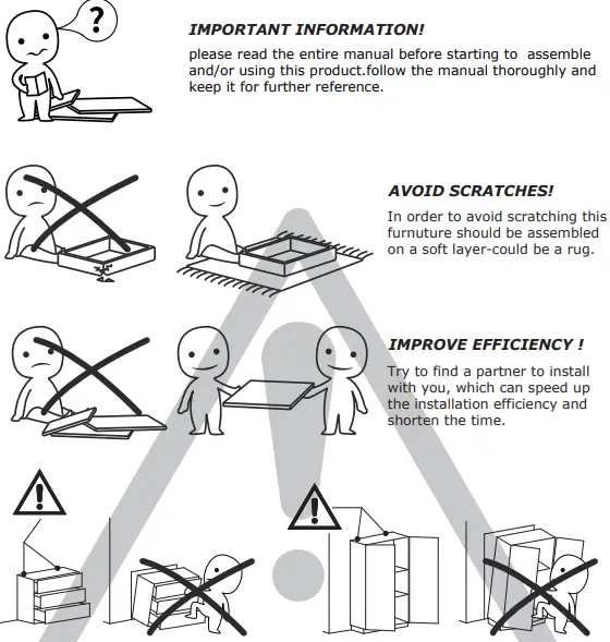 FUFU GAGA LJY-KF200067-02 3-Drawer Dresser White 3-Drawer Accent Chest-fig2