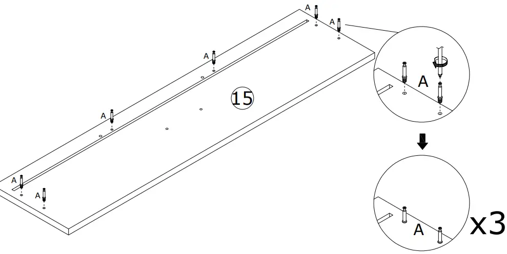 FUFU GAGA LJY-KF200067-02 3-Drawer Dresser White 3-Drawer Accent Chest-fig21