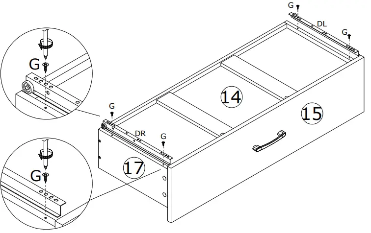 FUFU GAGA LJY-KF200067-02 3-Drawer Dresser White 3-Drawer Accent Chest-fig24