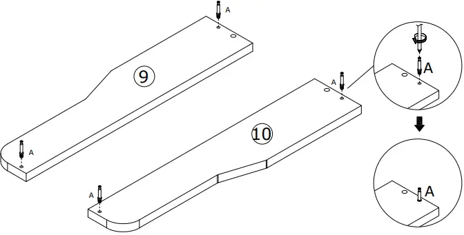 FUFU GAGA LJY-KF200067-02 3-Drawer Dresser White 3-Drawer Accent Chest-fig5