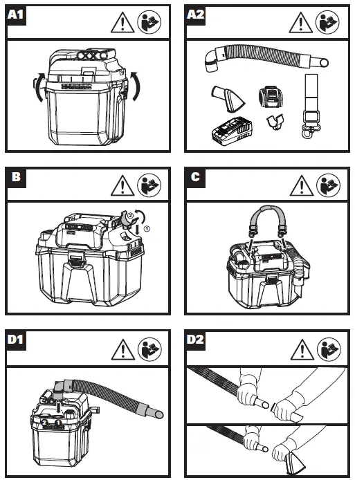 WORX WX031.X 20V Cordless Wet-Dry Vacuum Cleaner 3
