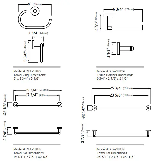 Kraus KEA 18801BG Elie Single Hook Brushed Gold Towel Hook - fig2