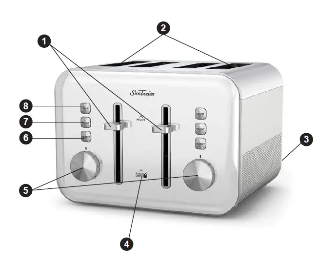 Sunbeam-TAP4004-Simply-Shine-4-Slice-Toaster-fig-1