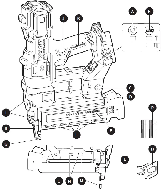 KOBALT KNA 124B-03 18-Gauge Cordless Brad Nailer 01