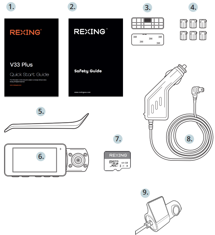 REXING V33 Plus Dash Cam - Figure 1