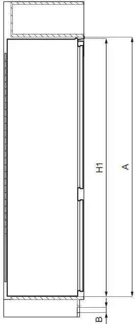 AEG SCE818C5TC Fridge Freezer - Dimensions 1