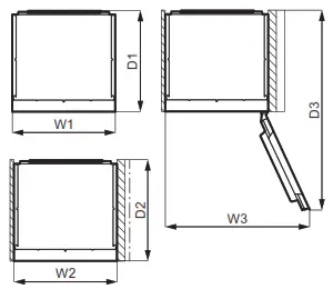 AEG SCE818C5TC Fridge Freezer - Dimensions 2