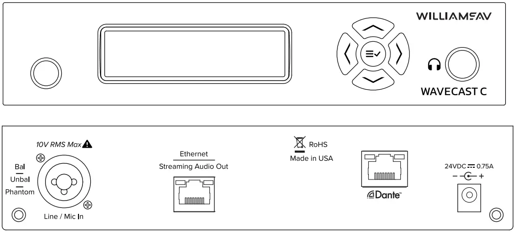 WILLIAMSAV WaveCAST C Assistive Listening System - Wiring and Connections