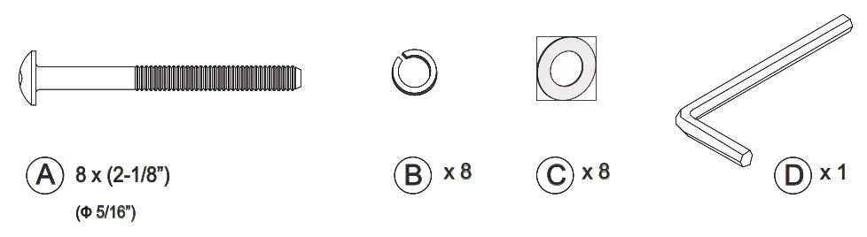 evolur 4400 Dresser - HARDWARE AND TOOL DIAGRAM 1