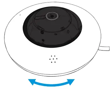 clare CLR V100 4T36WF W Performance Series WiFi Fisheye Camera - Cable7
