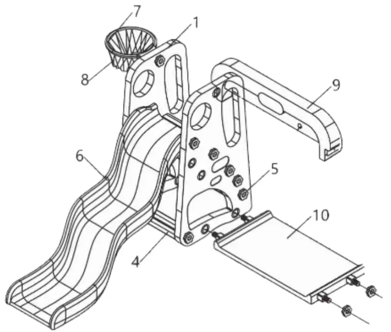 kogan NBSWNGSLIDA Kids Swing and Slide Basketball -fig 4