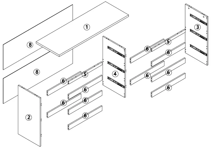 Kmart 6 Drawer Dresser White - fig 1