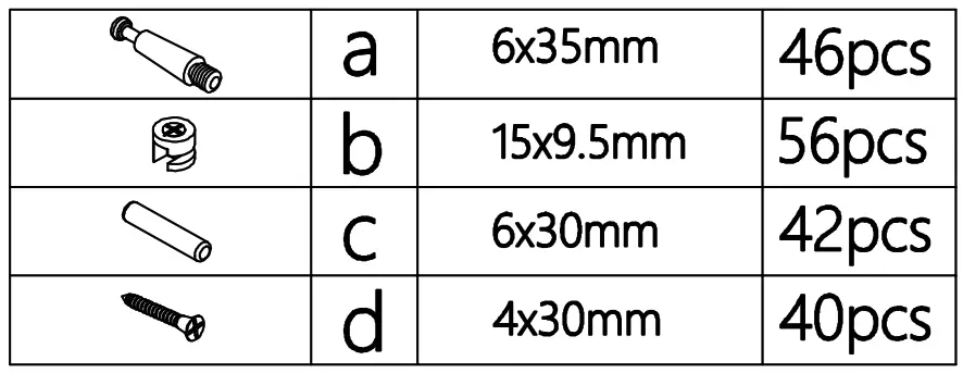 Kmart 6 Drawer Dresser White - hardeware list