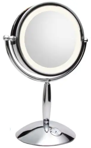 Homedics M-8000 illuminated beauty mirror spa REFLECTIVES Instruction - beauty mirror