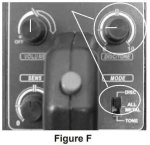HARBOR FREIGHT 67378 Metal Detector - Figure f