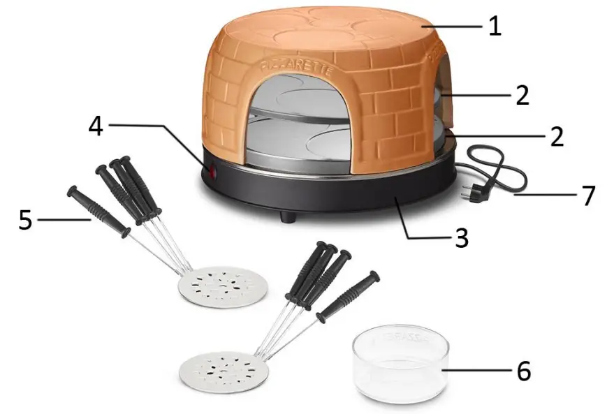 emerio 21246 Maxx Home Pizza Oven - PARTS DESCRIPTION