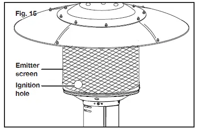 SUNJOE SJPPH48 Outdoor Propane Heater FIG 16